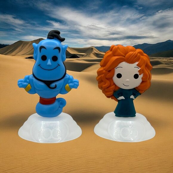 Disney 100th Anniversary Genie & Merida McDonalds Happy Meal Toys Set 30 - Picture 1 of 11